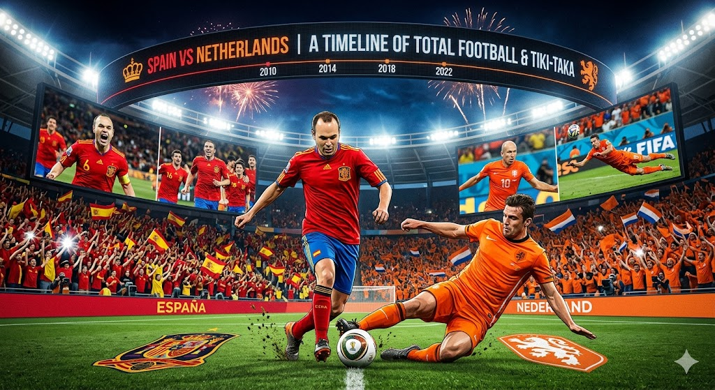 spain national football team vs netherlands national football team timeline
