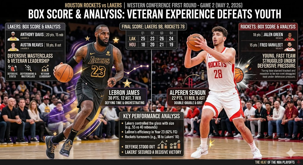 Houston Rockets vs Lakers Match Player Stats